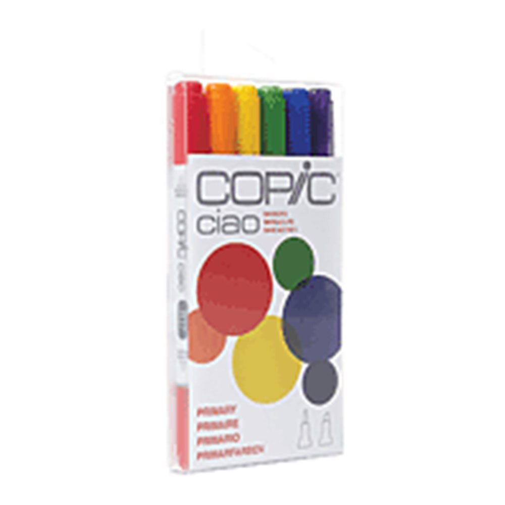 Copic, Marker Set, Art & School, Ciao, 6 set, Primary, 595943